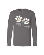 “Happy Pawlidays Festive Paw Print Lights Design”