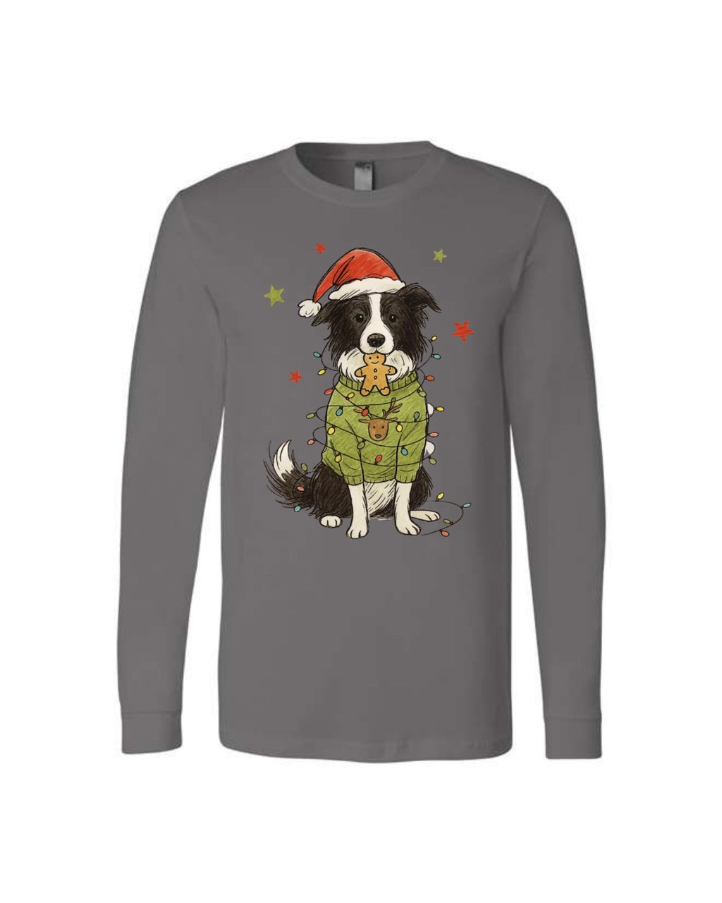 Border Collie Christmas Lights Design – Cute Holiday Dog Lover Gift