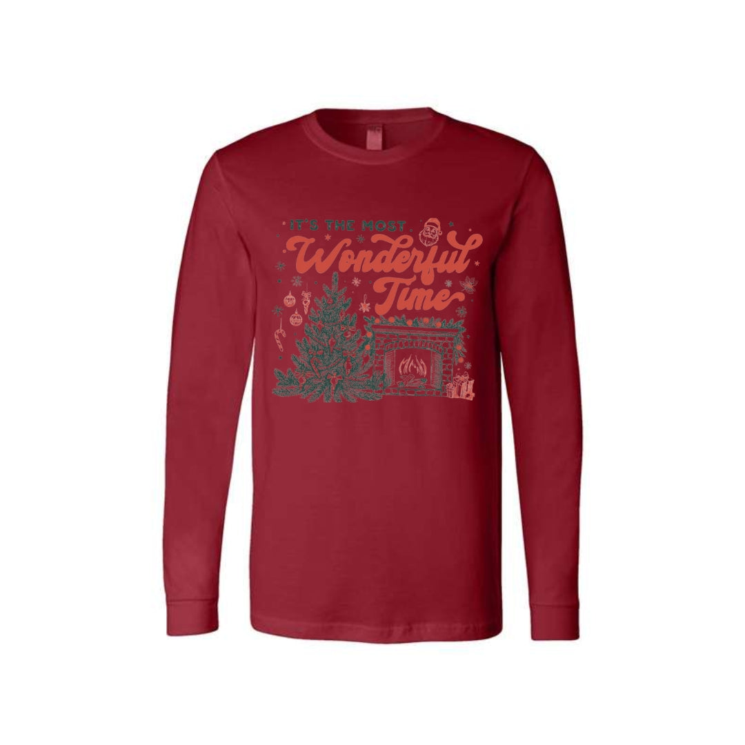 Holiday Long Sleeves-It’s the Most Wonderful Time Christmas Graphic