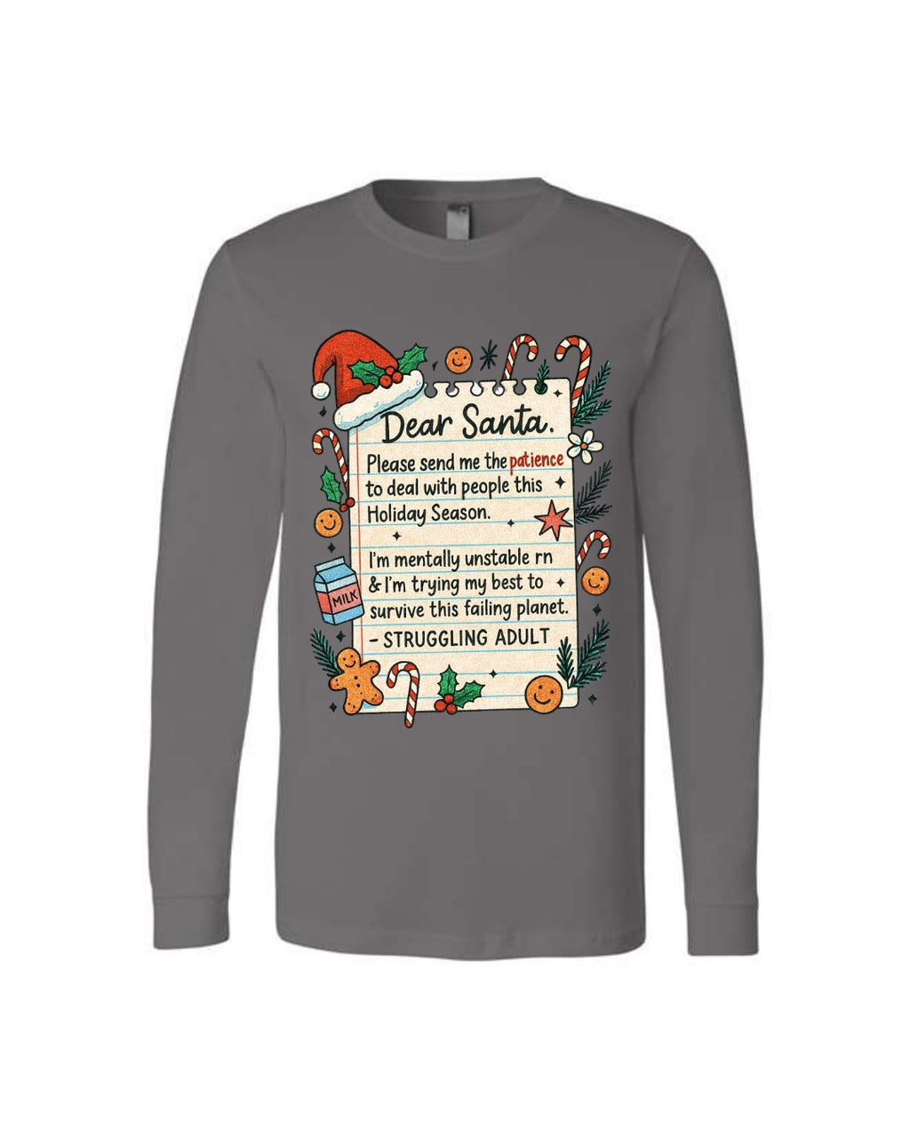 “Dear Santa: Struggling Adult Holiday Survival Design”