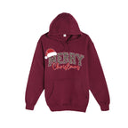 HOLIDAY HOODIE-“Merry Christmas” Leopard Santa Design