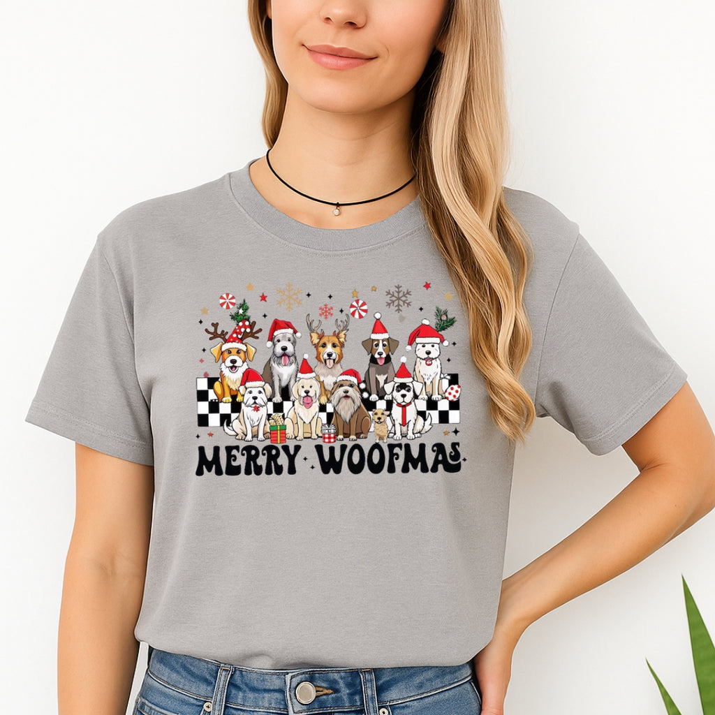 Christmas Tee for Pet Parents : Merry Woofmas Dog Lover Apparel