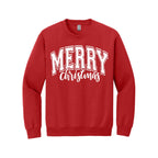 Holiday Crewneck Sweatshirt-“Merry Christmas” Bold Letter Design