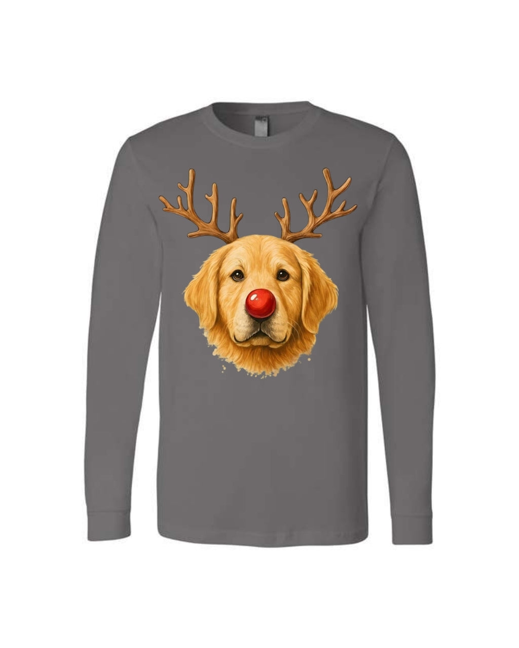 Reindeer Golden Retriever Christmas Design – Cute Holiday Dog Graphic