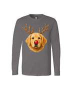 Reindeer Golden Retriever Christmas Design – Cute Holiday Dog Graphic