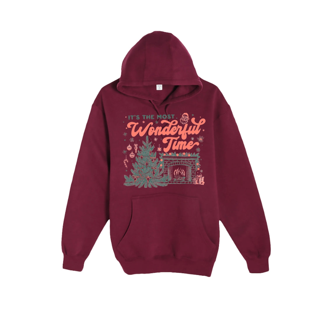 HOLIDAY HOODIE-It’s the Most Wonderful Time Christmas Graphic