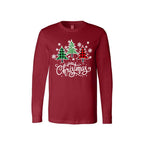 Holiday Long Sleeves-Merry Christmas 3 Graphic Trees