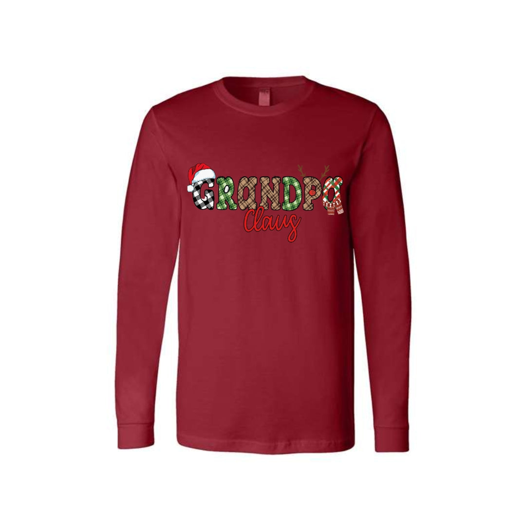 Holiday Long Sleeves- Grandpa Claus Christmas Apparel – Fun & Festive Holiday Outfit for Grandpas