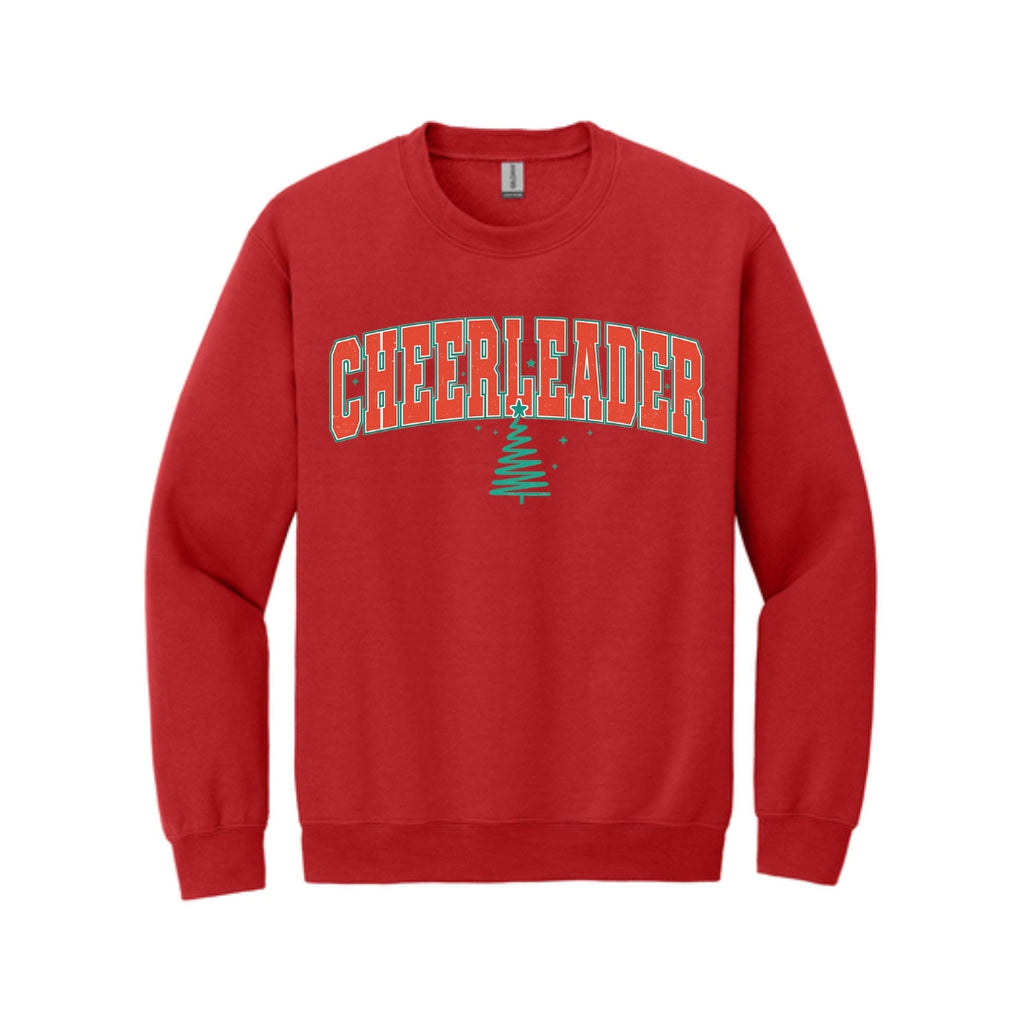 Holiday Crewneck Sweatshirt-Festive “Cheerleader” Christmas Apparel – Perfect Holiday Spirit Wear for Cheer Teams