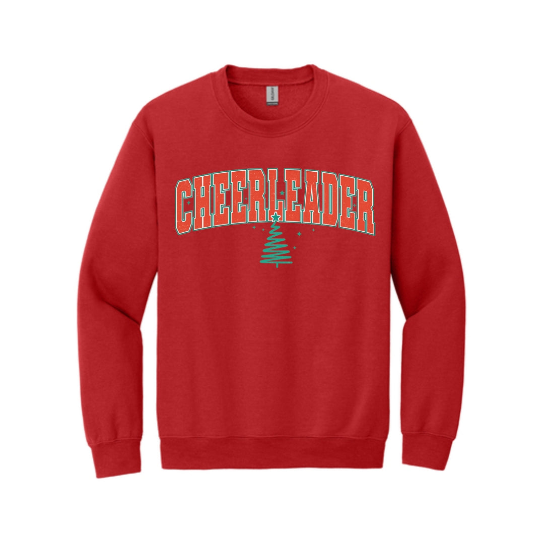 Holiday Crewneck Sweatshirt-Festive “Cheerleader” Christmas Apparel – Perfect Holiday Spirit Wear for Cheer Teams