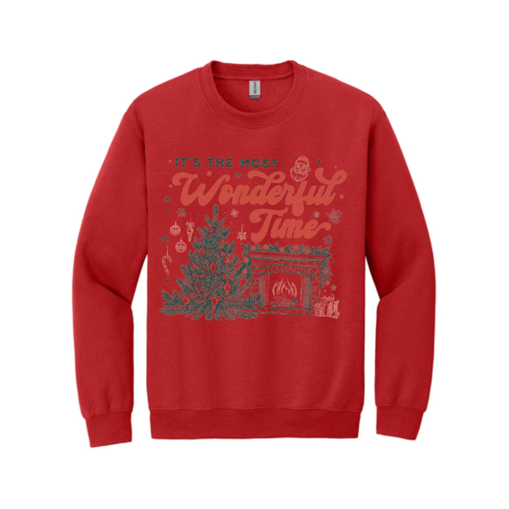 Holiday Crewneck Sweatshirt- It’s the Most Wonderful Time Christmas Graphic