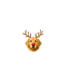 Merry & Furry Tees:Reindeer Golden Retriever Christmas Design – Cute Holiday Dog Graphic