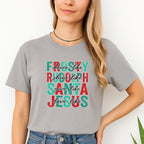Minimalist Holiday Shirt - Dance Like Frosty, Shine Like Rudolph, Give Like Santa, Love Like Jesus
