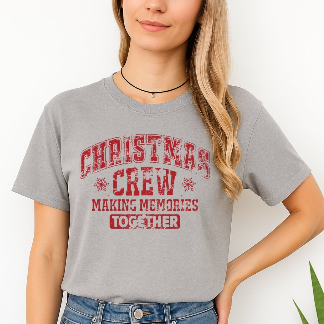 Minimalist Holiday Shirt - “Christmas Crew – Making Memories Together” Design