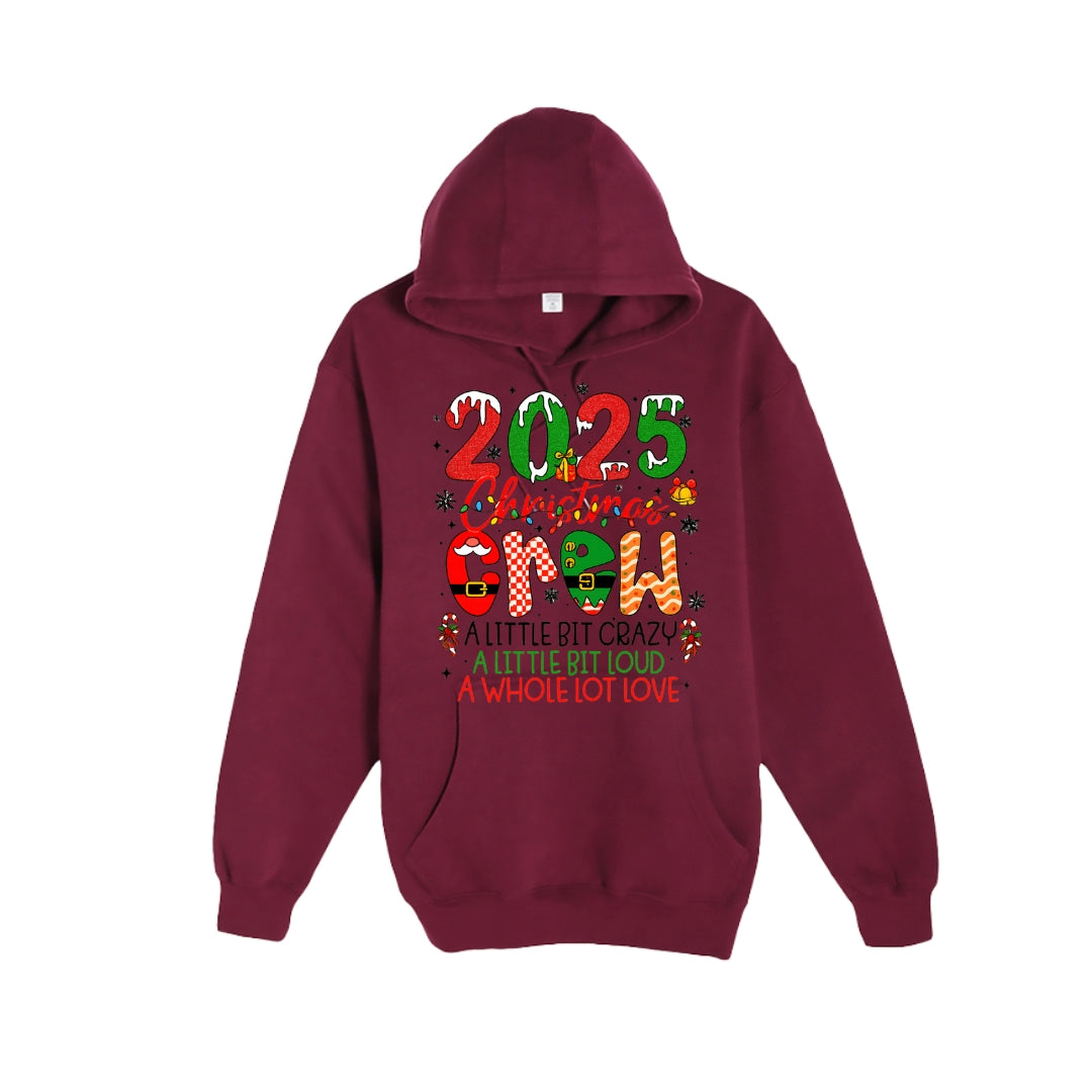HOLIDAY HOODIE-“2025 Christmas Crew” Holiday Design