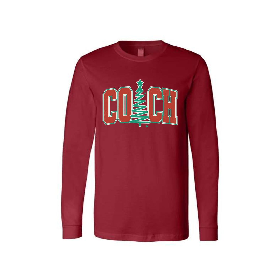 Holiday Long Sleeves-Festive “Coach” Christmas Apparel – Holiday Gift for Sports Coaches