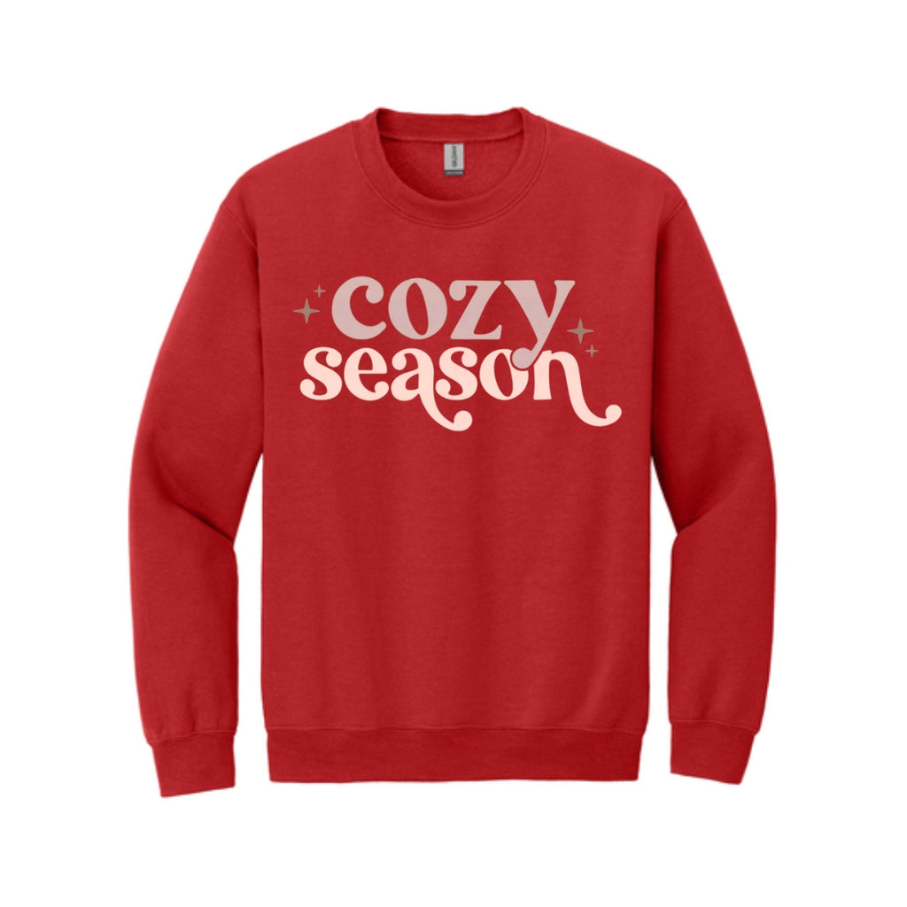 Holiday Crewneck Sweatshirt-Retro “Cozy Season” Apparel – Perfect for Fall, Winter, and All Things Snuggly
