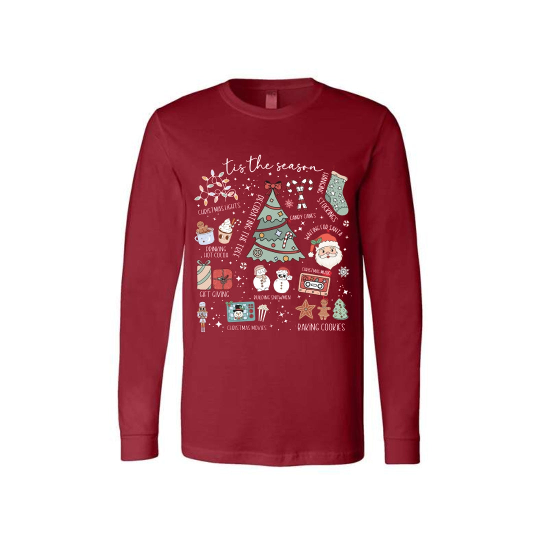 Holiday Long Sleeves- ‘Tis the Season’ Christmas Icons
