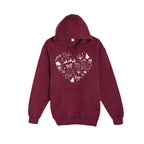HOLIDAY HOODIE-Festive Heart Christmas Icons