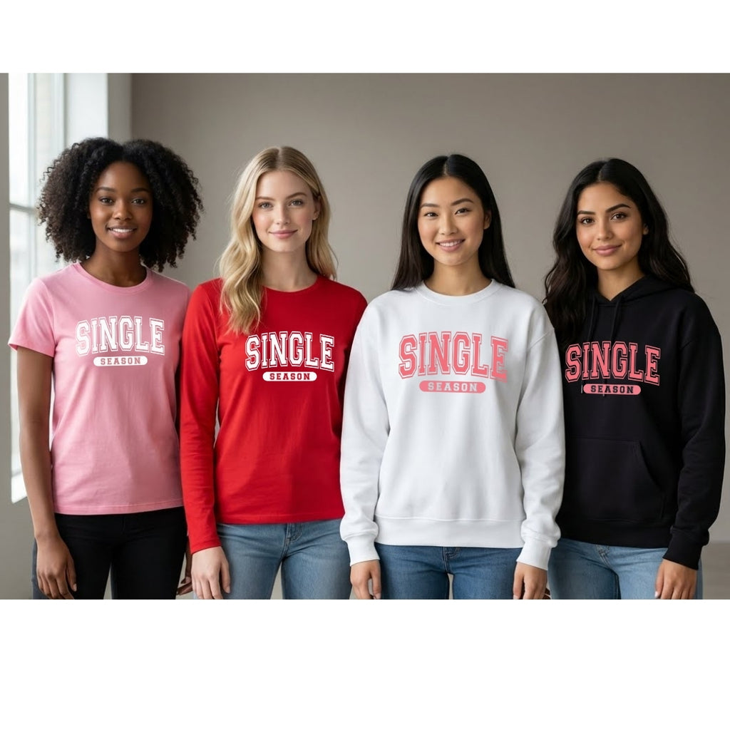 Single Season Sweatshirt & Tee – Valentine’s Day Single Era Outfit