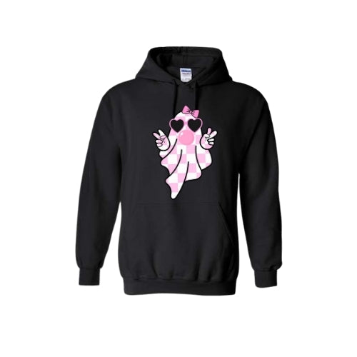 Pink Peace Ghost Hoodie
