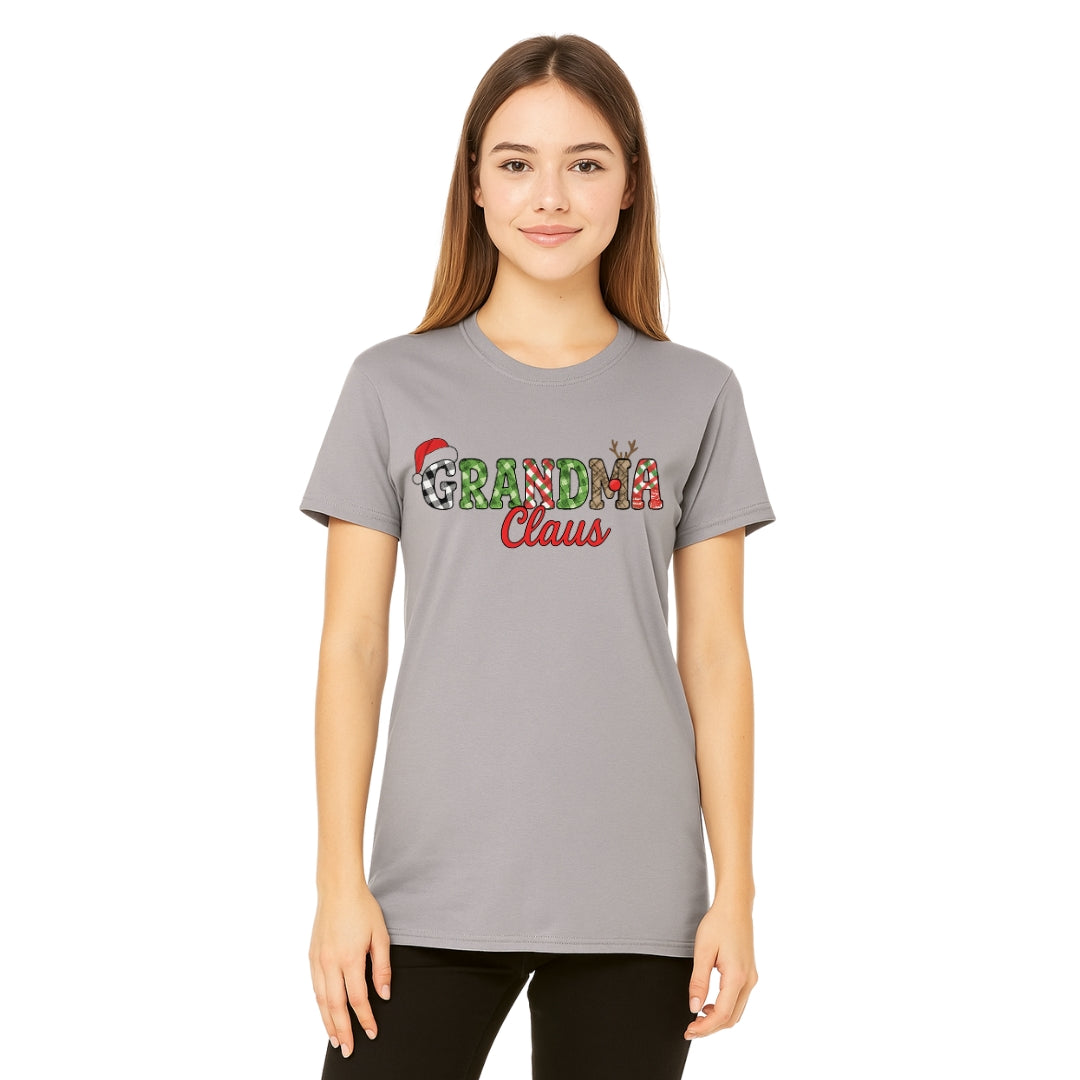 Holiday Shirt - Grandma Claus Christmas Apparel – Fun Holiday Outfit for Festive Grandmas