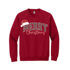 Holiday Crewneck Sweatshirt- “Merry Christmas” Leopard Santa Design