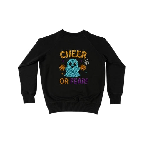 Rhinestone “Cheer or Fear” Ghost Sweatshirt