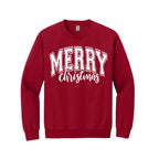 Holiday Crewneck Sweatshirt-“Merry Christmas” Bold Letter Design