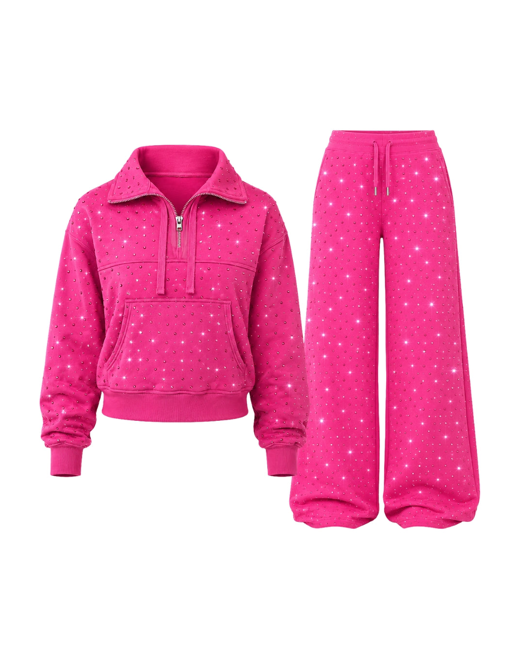 Half Time™ Quarter Zip Jacket Rhinestone Set