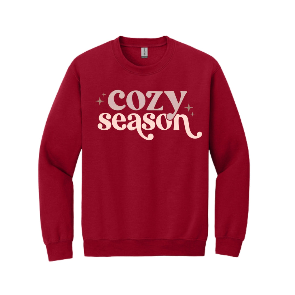 Holiday Crewneck Sweatshirt-Retro “Cozy Season” Apparel – Perfect for Fall, Winter, and All Things Snuggly