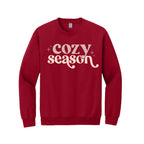 Holiday Crewneck Sweatshirt-Retro “Cozy Season” Apparel – Perfect for Fall, Winter, and All Things Snuggly