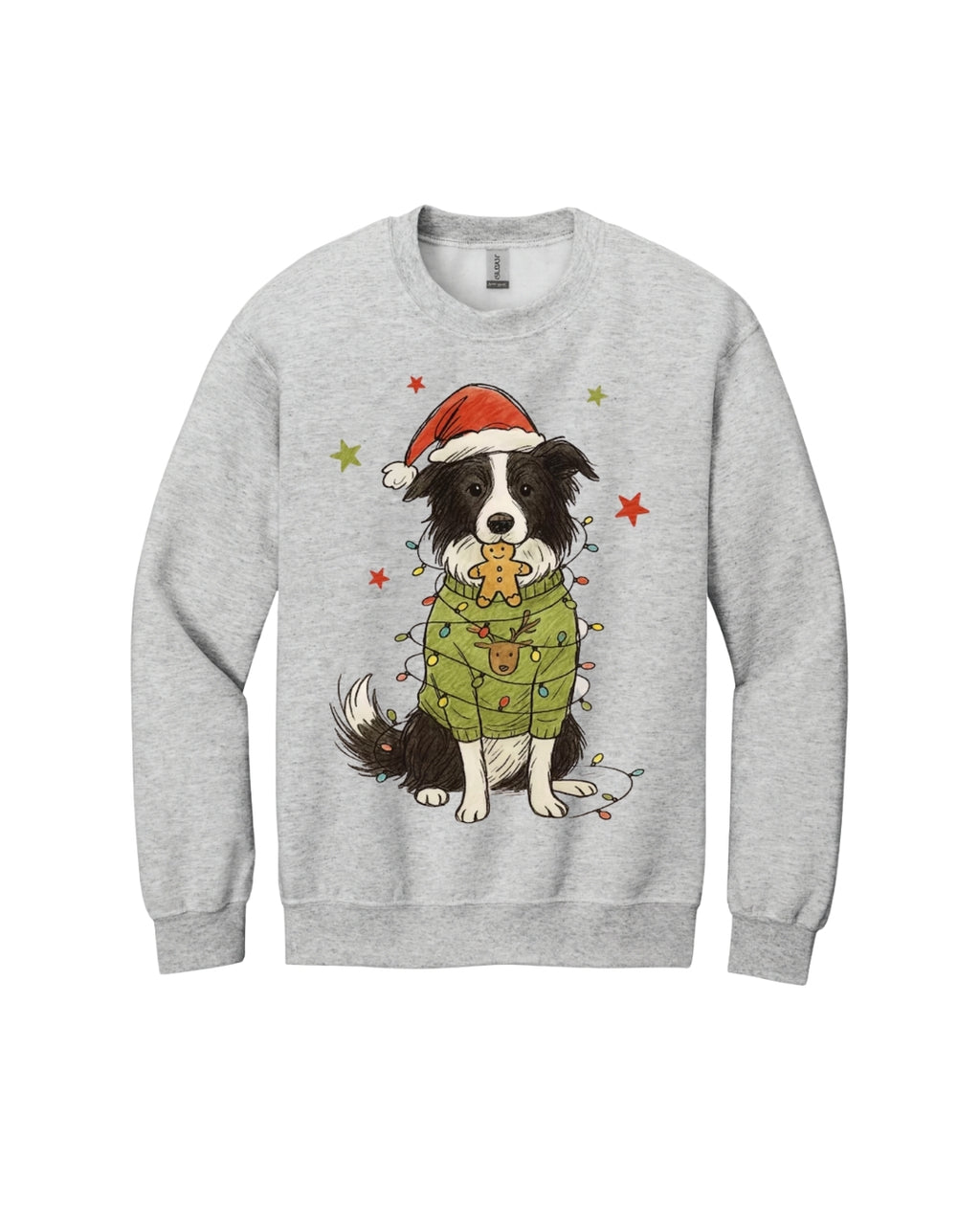 Border Collie Christmas Lights Design – Cute Holiday Dog Lover Gift