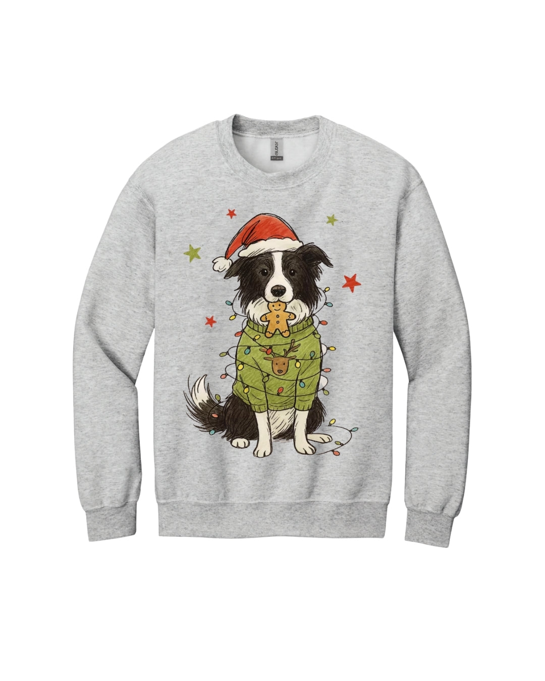 Border Collie Christmas Lights Design – Cute Holiday Dog Lover Gift