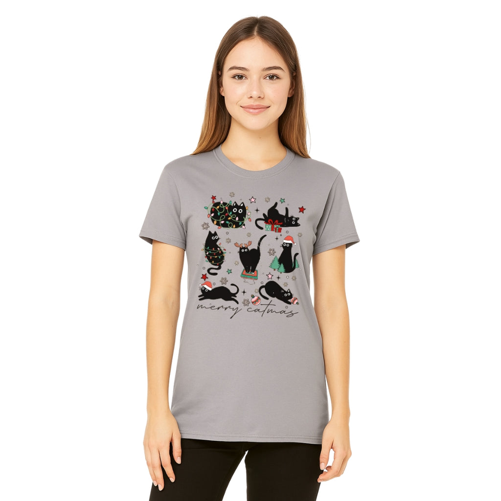 Christmas Tee for Pet Parents : Merry Catmas – Funny Christmas Cat Lover Gift