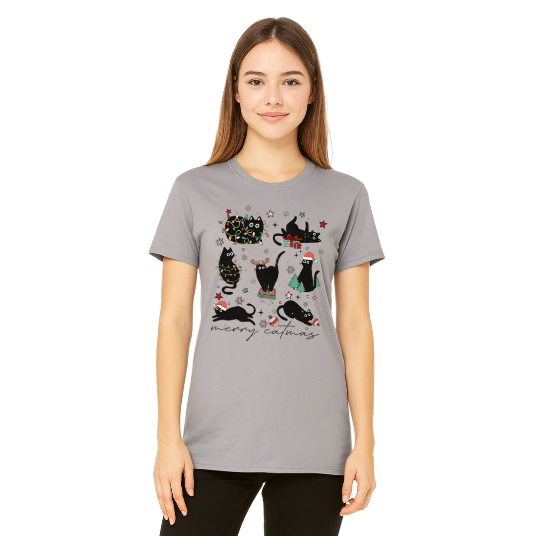 Christmas Tee for Pet Parents : Merry Catmas – Funny Christmas Cat Lover Gift