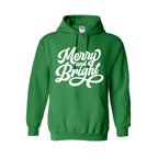 HOLIDAY HOODIE-Merry and Bright Holiday Graphic
