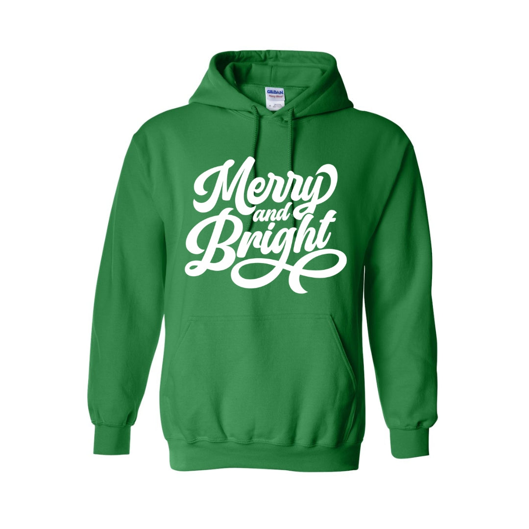 HOLIDAY HOODIE-Merry and Bright Holiday Graphic