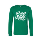 Holiday Long Sleeves-Merry and Bright Holiday Graphic
