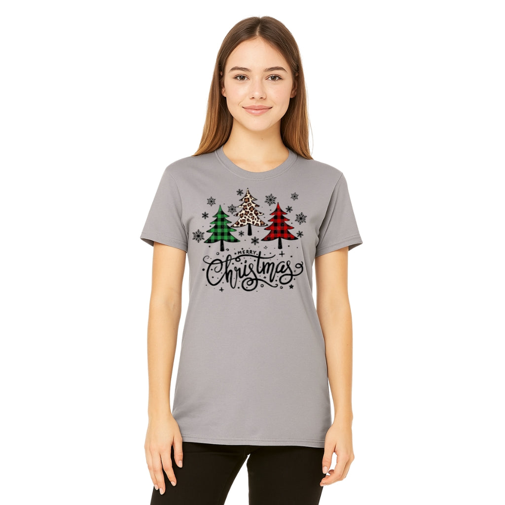 Holiday Shirt -Merry Christmas 3 Graphic Trees