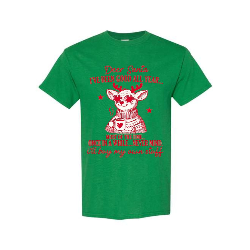 FUNNY HOLIDAY SHIRT: Good-ish Reindeer Christmas Sass Design
