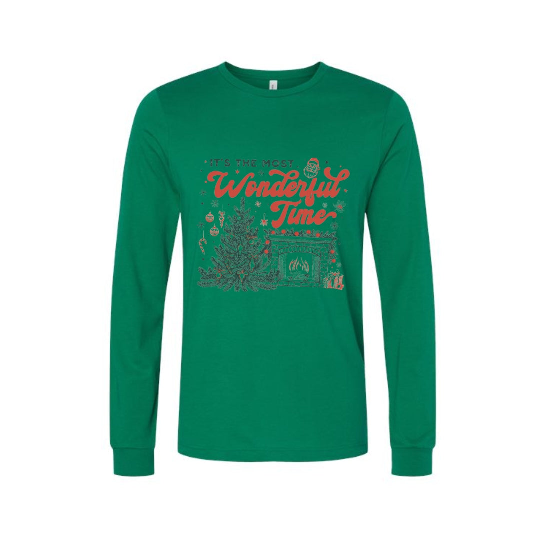 Holiday Long Sleeves-It’s the Most Wonderful Time Christmas Graphic
