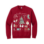 Holiday Crewneck Sweatshirt- Tis the Season’ Christmas Icons