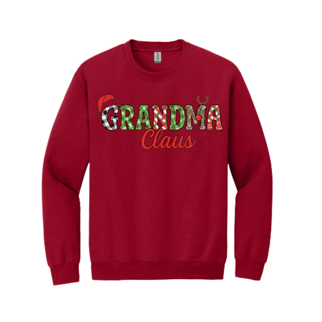 Holiday Crewneck Sweatshirt-Grandma Claus Christmas Apparel – Fun Holiday Outfit for Festive Grandmas