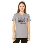 Minimalist Holiday Shirt - Merry Merry Christmas Graphic Tee