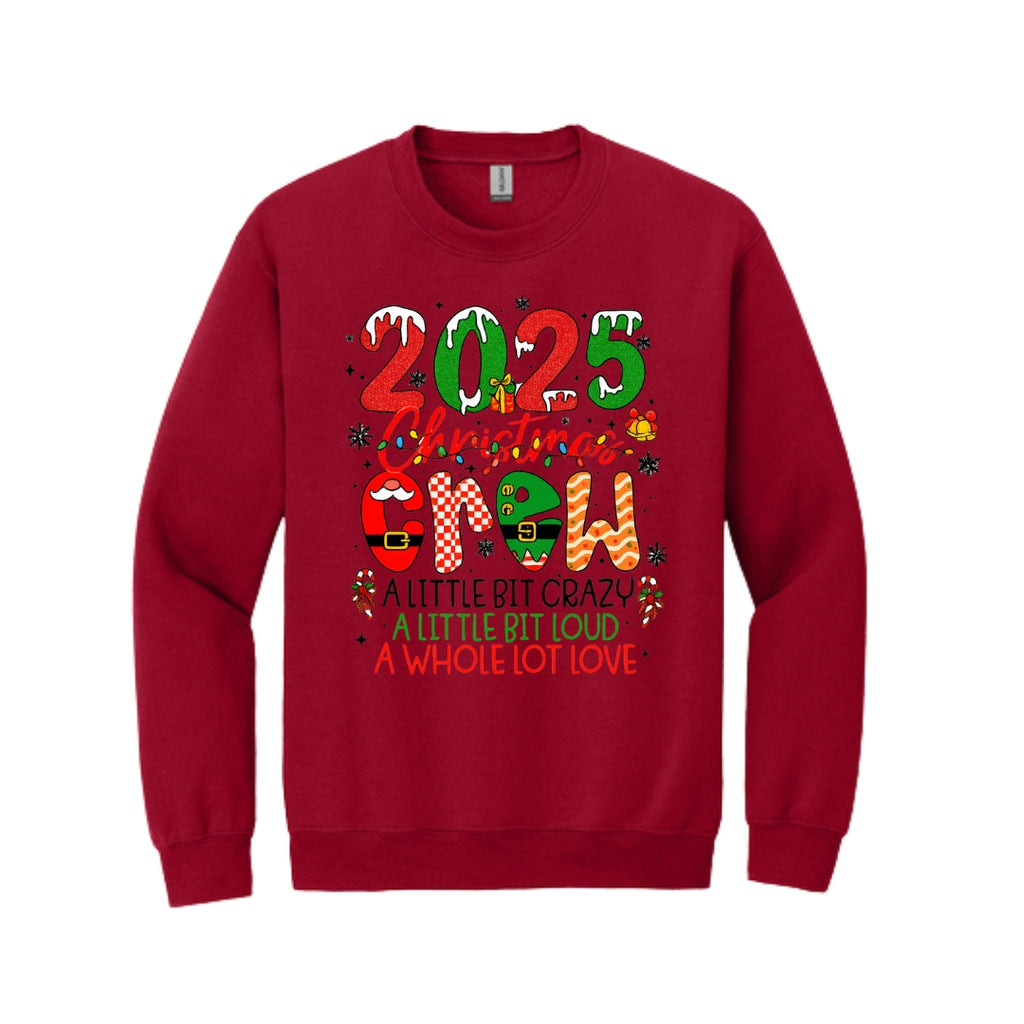 Holiday Crewneck Sweatshirt- “2025 Christmas Crew” Holiday Design