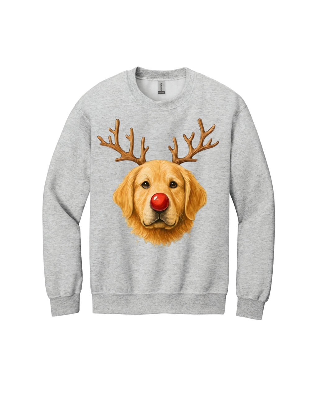 Reindeer Golden Retriever Christmas Design – Cute Holiday Dog Graphic
