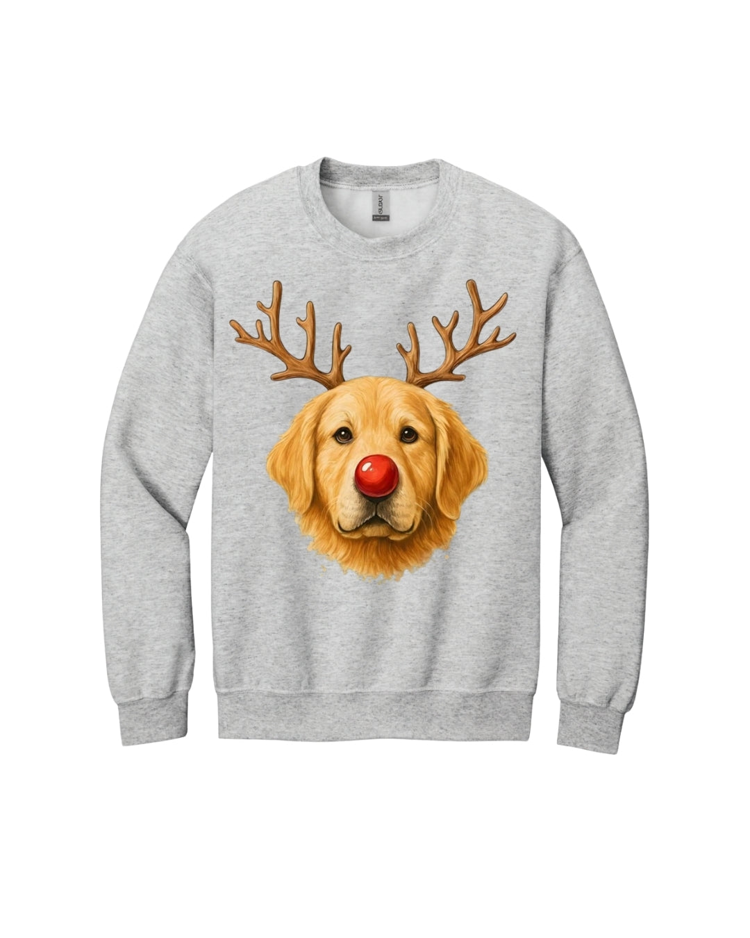 Reindeer Golden Retriever Christmas Design – Cute Holiday Dog Graphic