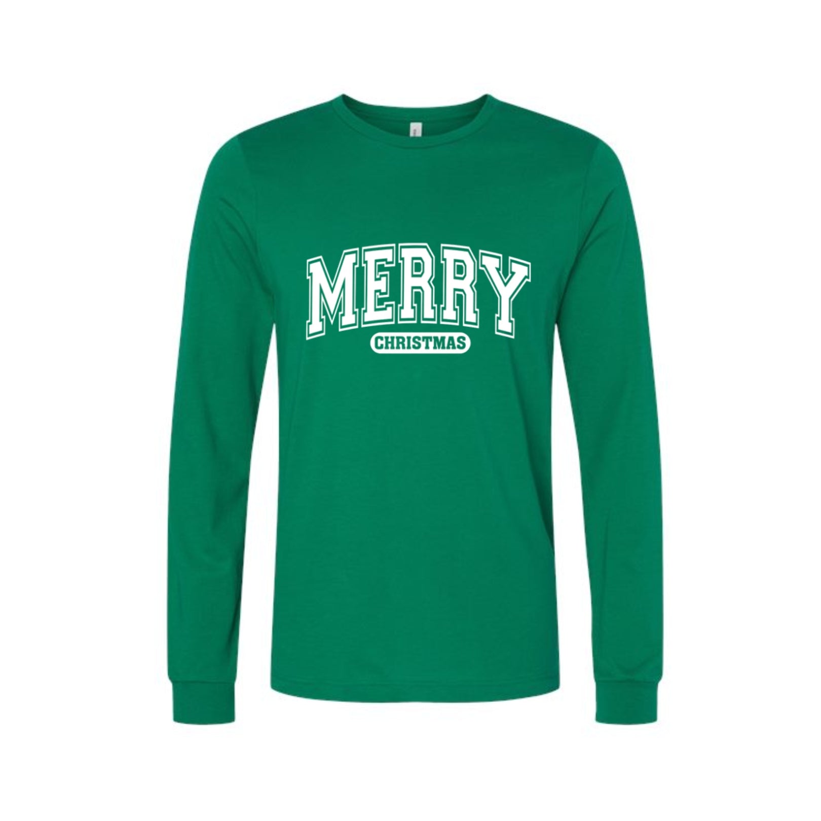 Minimalist Holiday Long Sleeves- Merry Christmas Graphic Apparel
