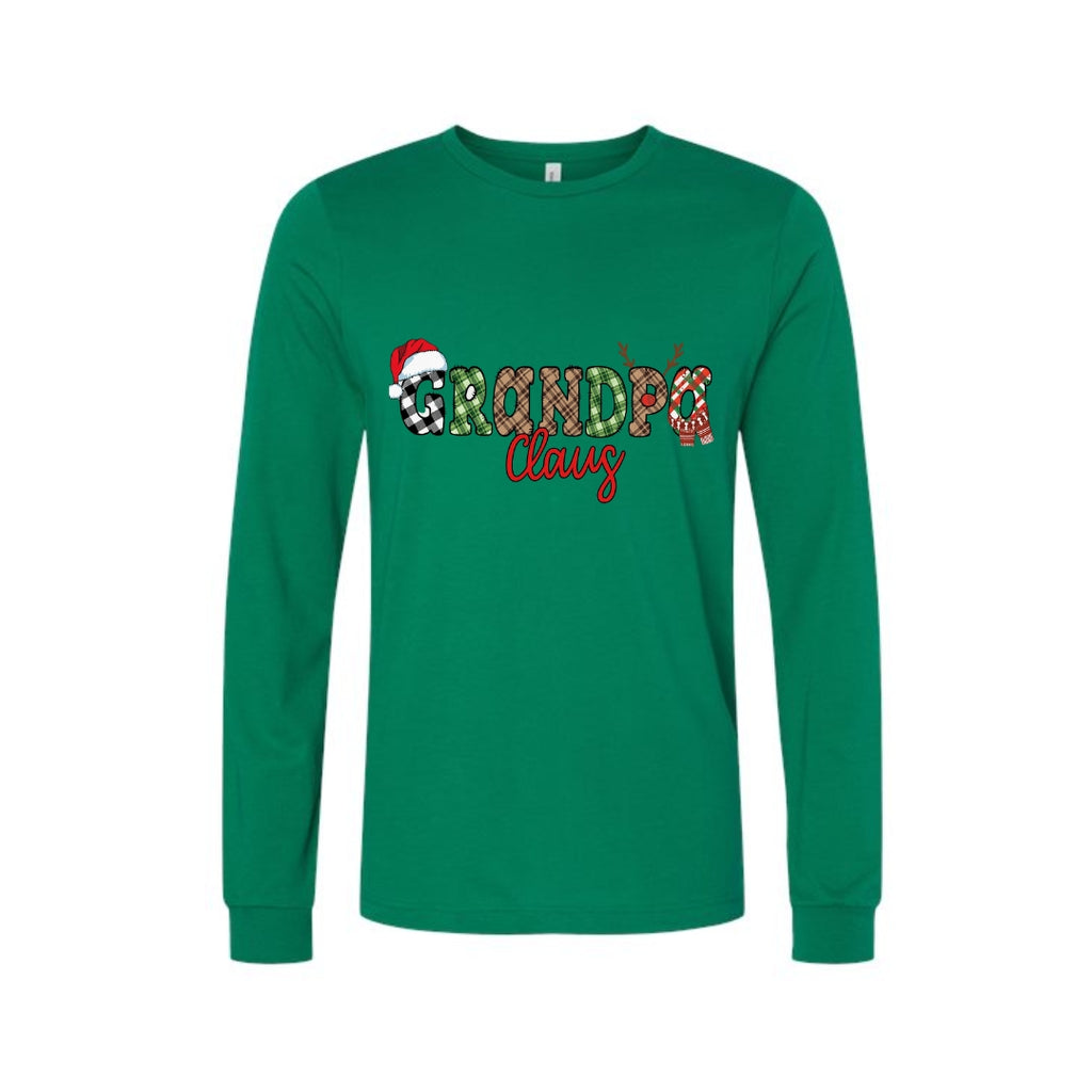 Holiday Long Sleeves- Grandpa Claus Christmas Apparel – Fun & Festive Holiday Outfit for Grandpas